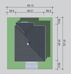 Usytuowanie budynku LK&876 w wersji lustrzanej