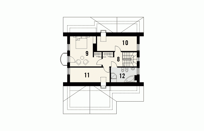 Projekt domu jednorodzinnego PERGAMIN - 