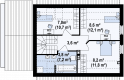 Projekt domu z poddaszem Z217 - rzut poddasza