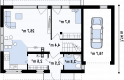 Projekt domu z poddaszem Z217 - rzut parteru