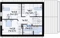 Projekt domu z poddaszem Z217 - rzut poddasza