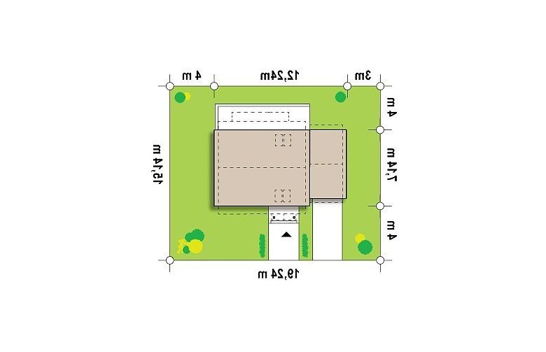 Projekt domu z poddaszem Z217 - Usytuowanie - wersja lustrzana