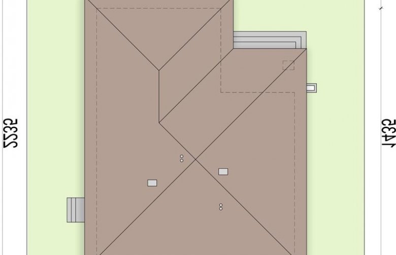 Projekt domu parterowego Imbir 2 - Usytuowanie - wersja lustrzana