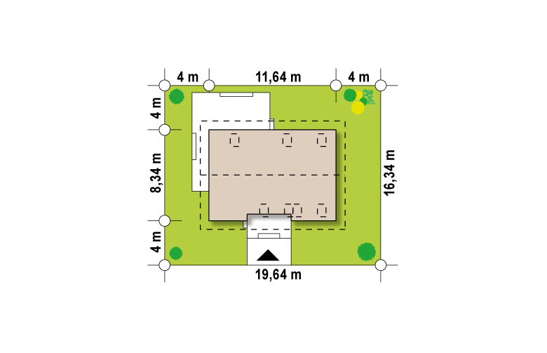 Projekt domu wielorodzinnego Z244 - Usytuowanie