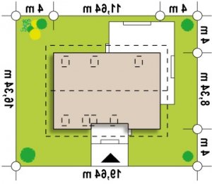 Usytuowanie budynku Z244 w wersji lustrzanej