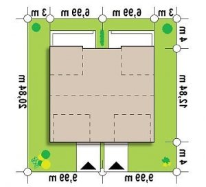 Usytuowanie budynku Zb7 w wersji lustrzanej