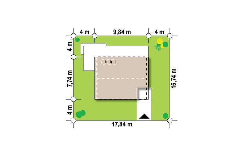 Projekt domu energooszczędnego Z229 - Usytuowanie