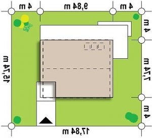 Usytuowanie budynku Z229 w wersji lustrzanej