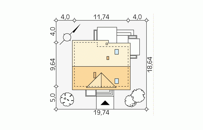 Projekt domu tradycyjnego Ibis - Usytuowanie