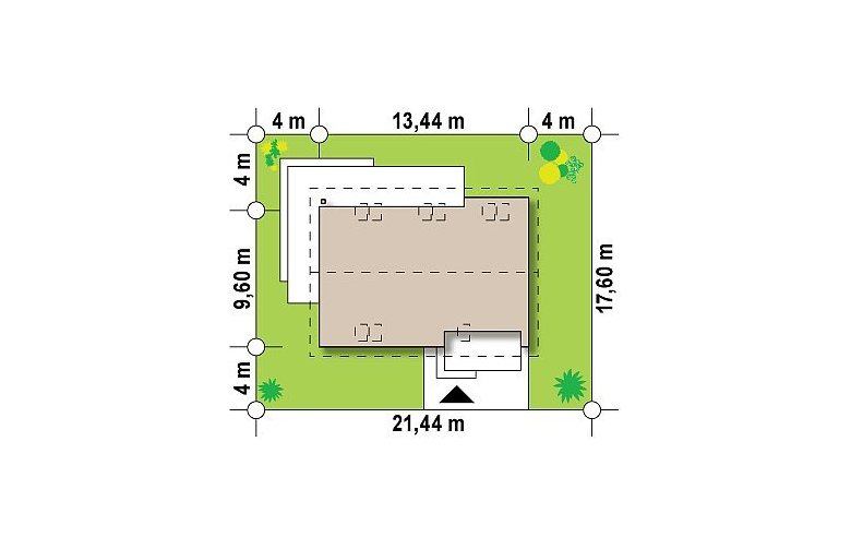 Projekt domu z poddaszem Z240 - Usytuowanie