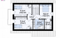 Projekt domu z poddaszem Z225 - rzut poddasza
