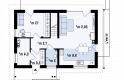 Projekt domu z poddaszem Z225 - rzut parteru