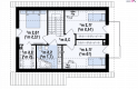 Projekt domu z poddaszem Z225 - rzut poddasza
