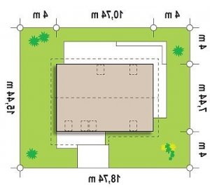 Usytuowanie budynku Z225 w wersji lustrzanej