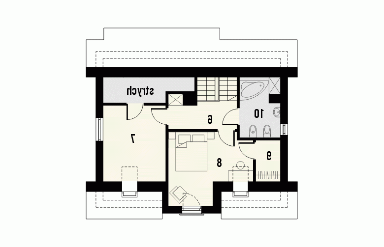 Projekt domu z poddaszem ADEPT - 