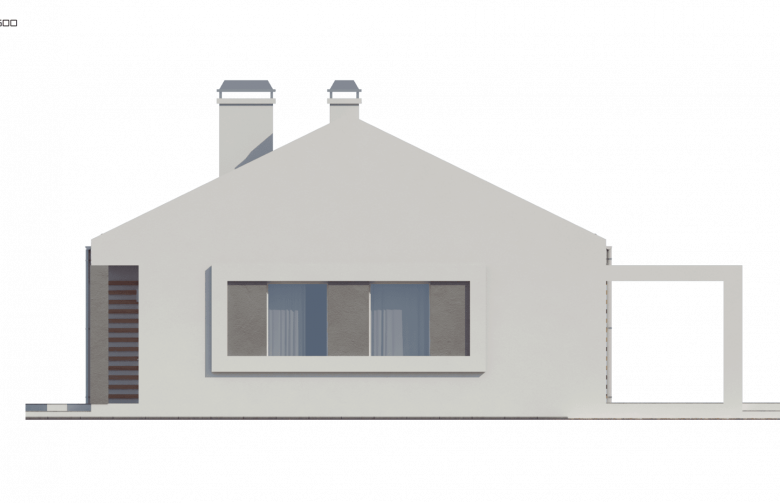 Projekt domu energooszczędnego Z251 - elewacja 3
