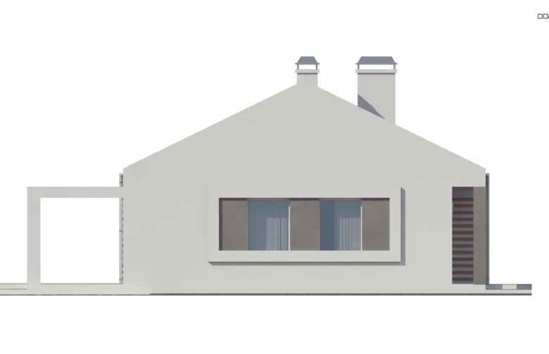Projekt domu energooszczędnego Z251 - elewacja 3