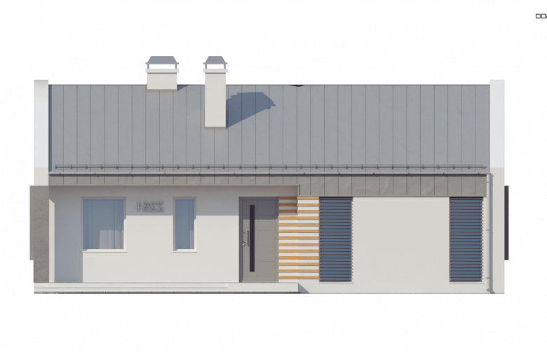 Projekt domu energooszczędnego Z251 - elewacja 4