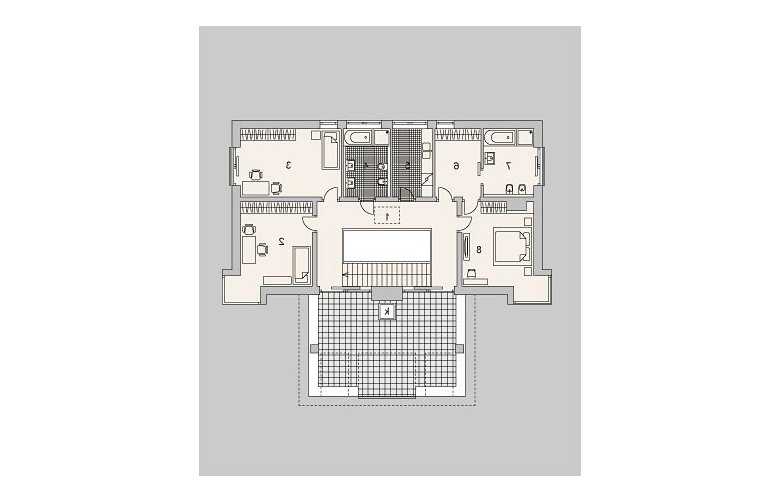 Projekt domu z poddaszem LK&897 - piętro