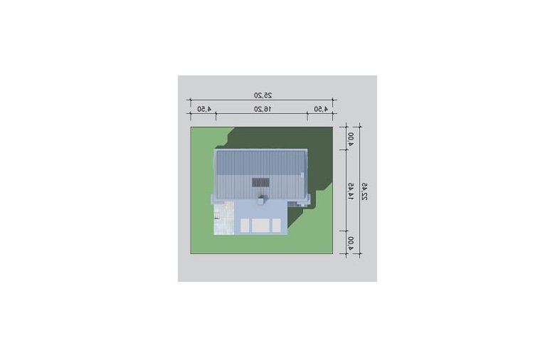Projekt domu z poddaszem LK&897 - Usytuowanie - wersja lustrzana