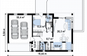 Projekt domu z poddaszem Zx58 - rzut parteru