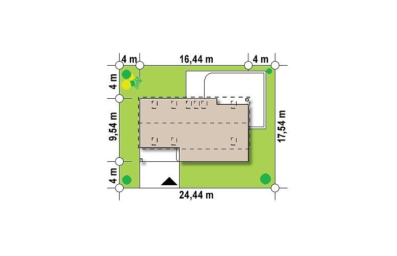 Projekt domu z poddaszem Zx58 - Usytuowanie