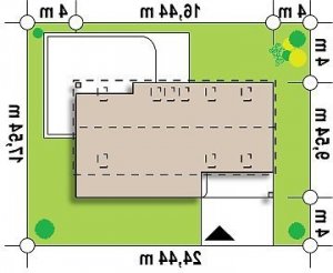 Usytuowanie budynku Zx58 w wersji lustrzanej