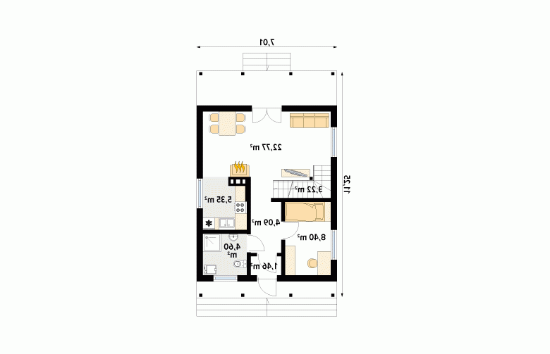 Projekt domu parterowego Mikrus 2 dr-T - 