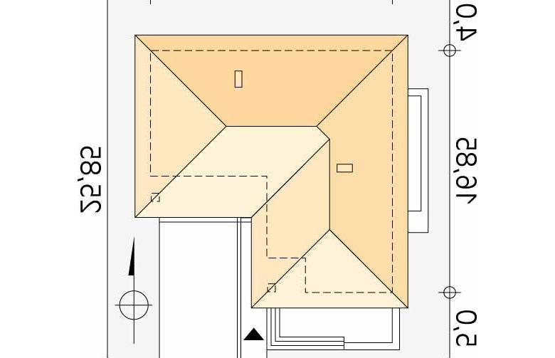 Projekt domu tradycyjnego Neptun 7 - Usytuowanie - wersja lustrzana