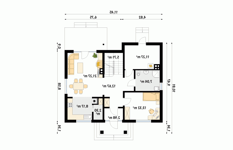 Projekt domu z bala Dudek 2 dr-S - 