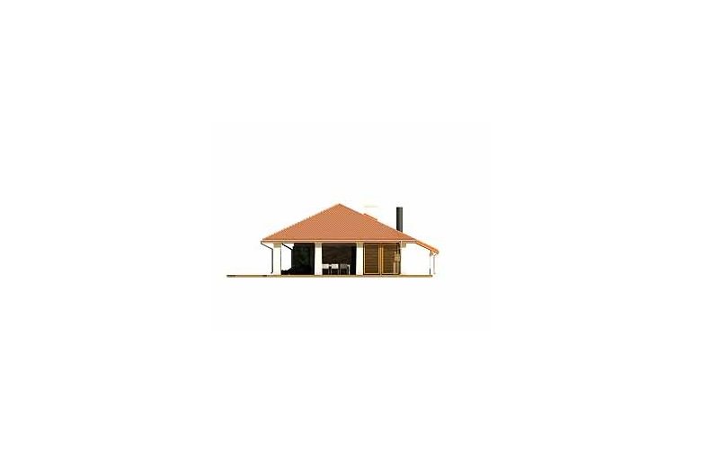 Projekt domu letniskowego Sauna - elewacja 4