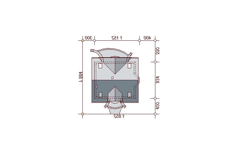 Projekt domu jednorodzinnego Karmelita bez garażu - Usytuowanie - wersja lustrzana