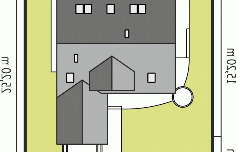 Projekt domu jednorodzinnego Kalina (nowa) G1 - Usytuowanie - wersja lustrzana
