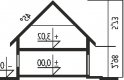 Projekt domu jednorodzinnego Kalina (nowa) G1 - przekrój 1