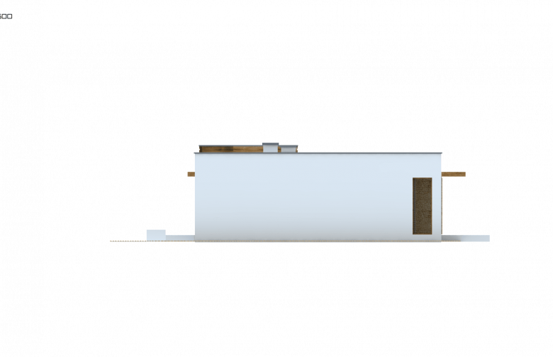 Projekt domu parterowego Zx53 - elewacja 1