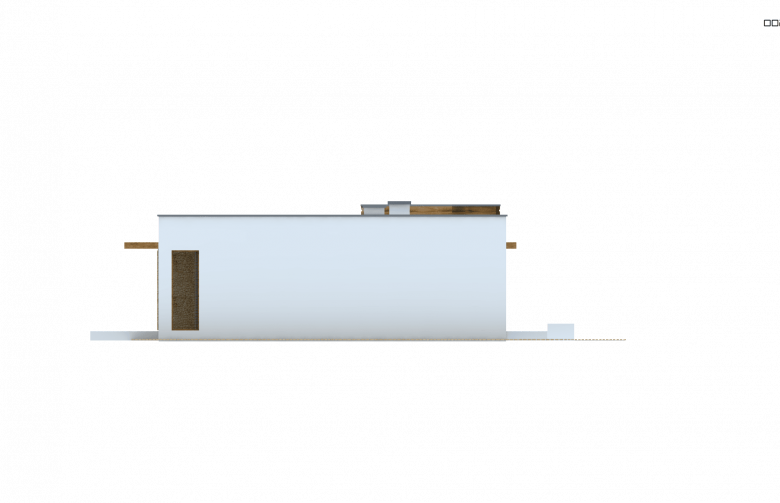 Projekt domu parterowego Zx53 - elewacja 1