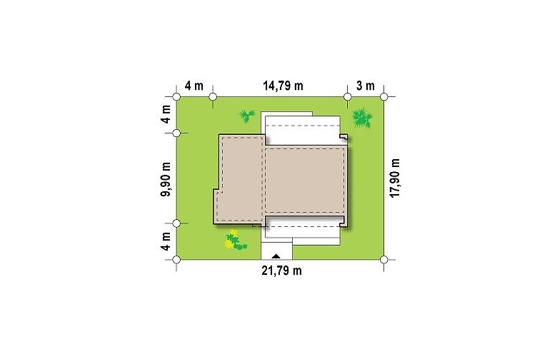 Projekt domu parterowego Zx53 - Usytuowanie