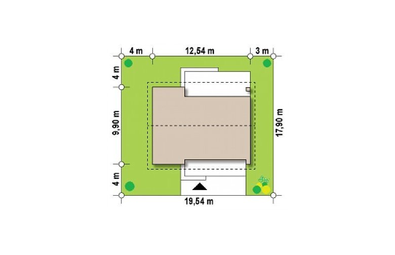 Projekt domu parterowego Z261 - Usytuowanie