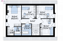 Projekt domu z poddaszem Z269 - rzut poddasza
