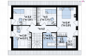 Projekt domu z poddaszem Z269 - rzut poddasza