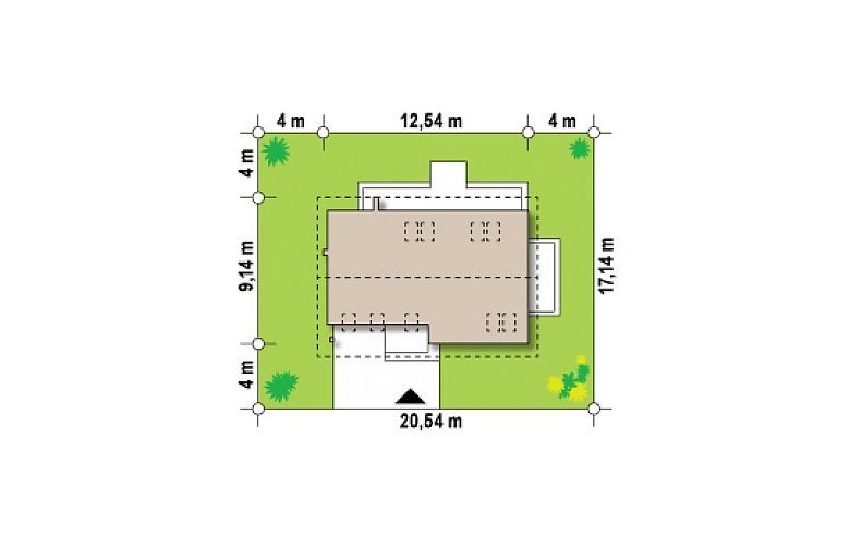 Projekt domu z poddaszem Z269 - Usytuowanie