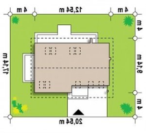 Usytuowanie budynku Z269 w wersji lustrzanej