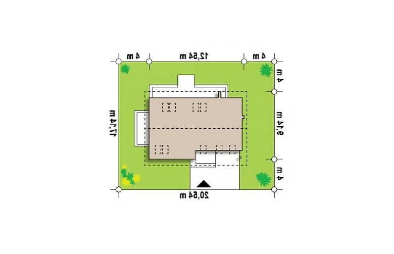 Projekt domu z poddaszem Z269 - Usytuowanie - wersja lustrzana