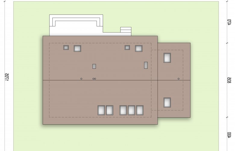 Projekt domu jednorodzinnego Aronia 2 - Usytuowanie - wersja lustrzana