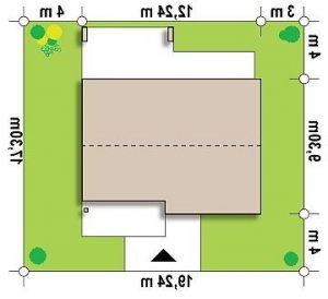 Usytuowanie budynku Z256 w wersji lustrzanej