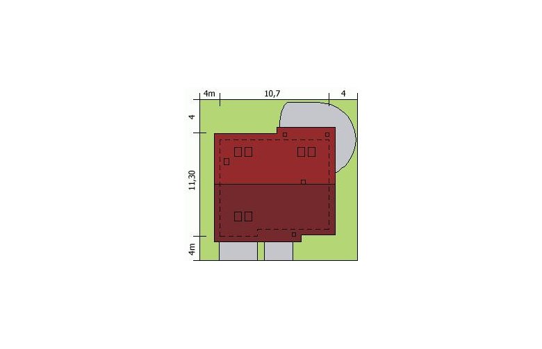 Projekt domu parterowego Świstak - Usytuowanie