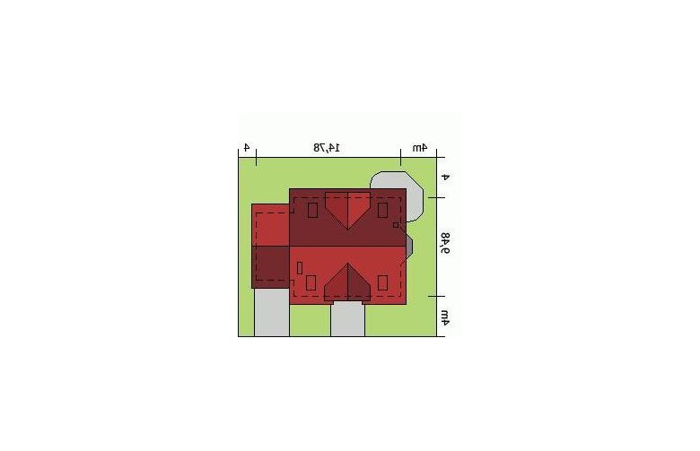 Projekt domu wielorodzinnego Rosomak - Usytuowanie - wersja lustrzana