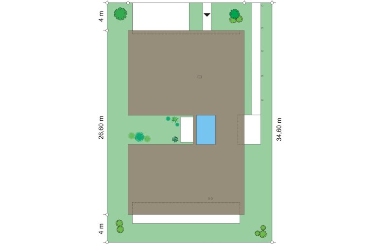 Projekt domu dwurodzinnego Willa atrium (267) - Usytuowanie