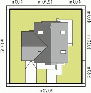 Usytuowanie budynku Karolinka G1 w wersji lustrzanej