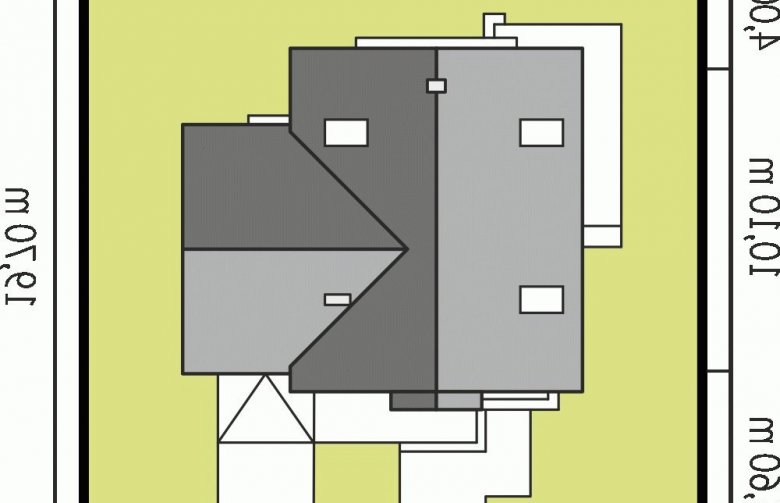 Projekt domu jednorodzinnego Karolinka G1 - Usytuowanie - wersja lustrzana
